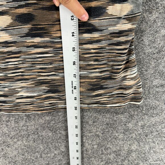 Worthington Tank Women PL Petite Gray Striped Sleeveless Wide Strap V-Neck Silk - Picture 5 of 6